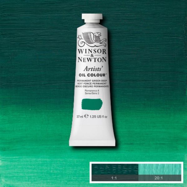 Winsor & Newton Artists Oil Paint Permanent Green Deep S2 37ml