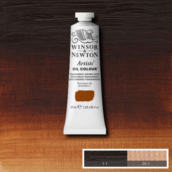 Winsor & Newton Artists Oil Paint Transparent Brown Oxide S1 37ml