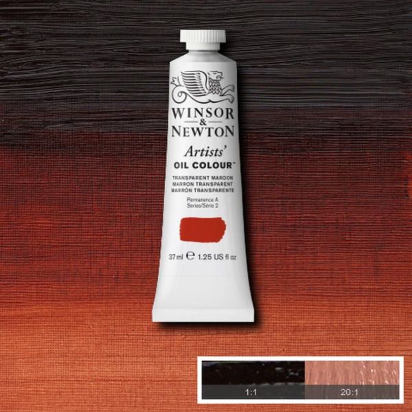 Winsor & Newton Artists Oil Paint Transparent Maroon S2 37ml