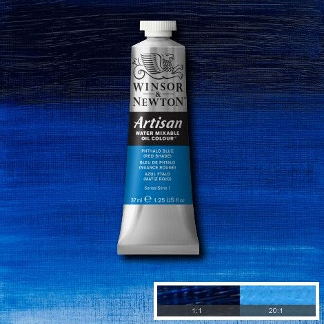 Winsor & Newton Artisan Water-Mixable Oil Paint S1 PHTHALO BLUE (RED SHADE)