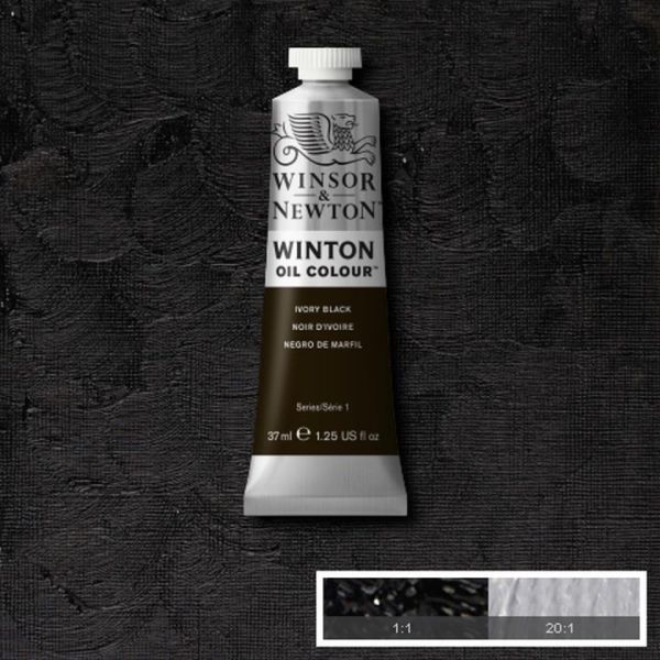 Winsor & Newton Winton Oil Paint Ivory Black 37ml
