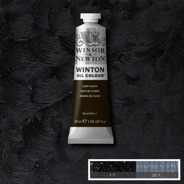 Winsor & Newton Winton Oil Paint Lamp Black 37ml