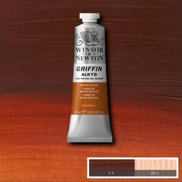 Winsor & Newton Griffin Alkyd Fast Drying Oil Paint Burnt Sienna S1 37ml