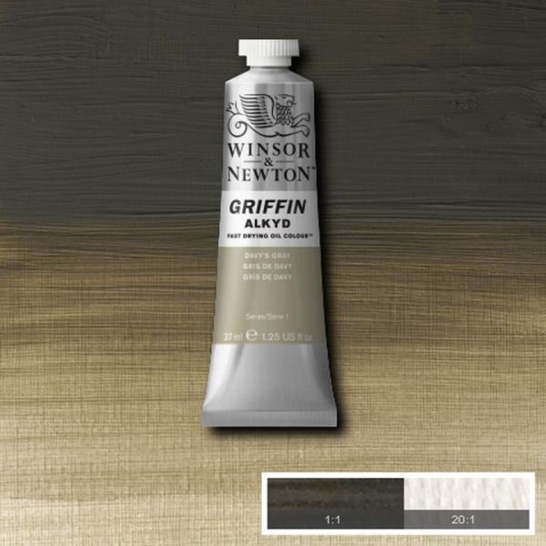 Winsor & Newton Griffin Alkyd Fast Drying Oil Paint Davys Grey S1 37ml