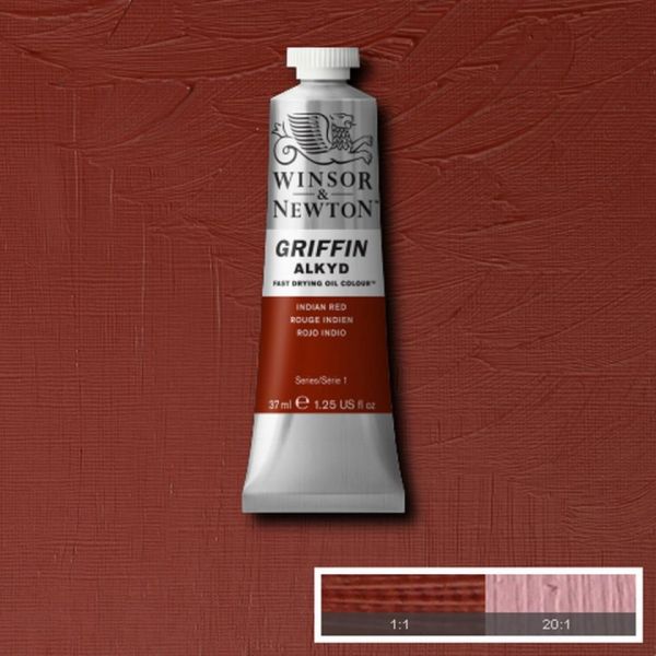 Winsor & Newton Griffin Alkyd Fast Drying Oil Paint Indian Red S1 37ml
