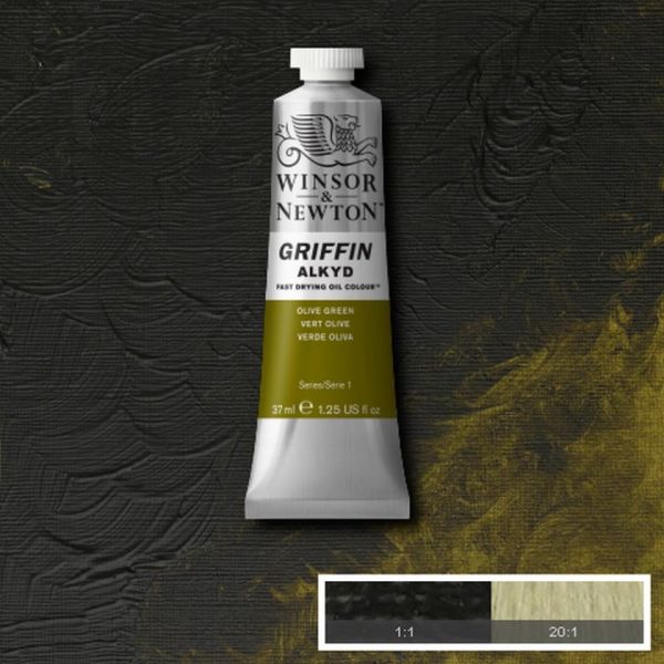 Winsor & Newton Griffin Alkyd Fast Drying Oil Paint Olive Green S1 37ml