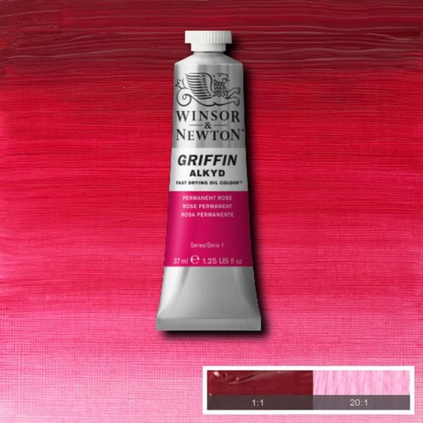 Winsor & Newton Griffin Alkyd Fast Drying Oil Paint Permanent Rose S1 37ml