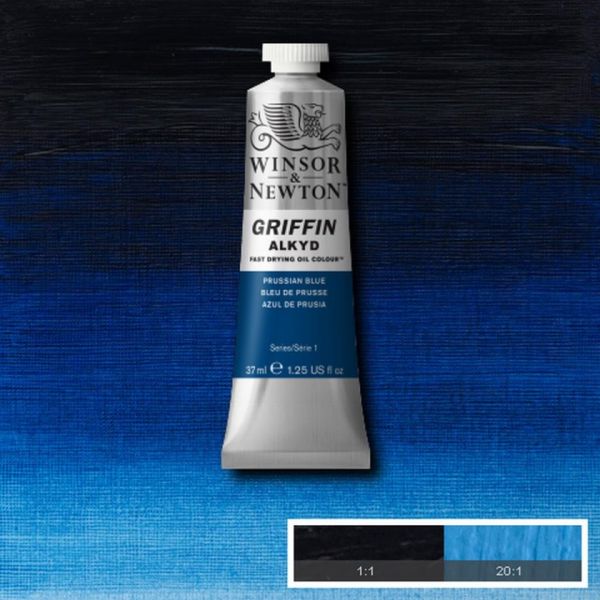 Winsor & Newton Griffin Alkyd Fast Drying Oil Paint Prussian Blue S1 37ml