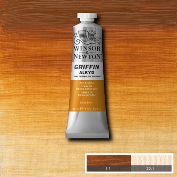 Winsor & Newton Griffin Alkyd Fast Drying Oil Paint Raw Sienna S1 37ml