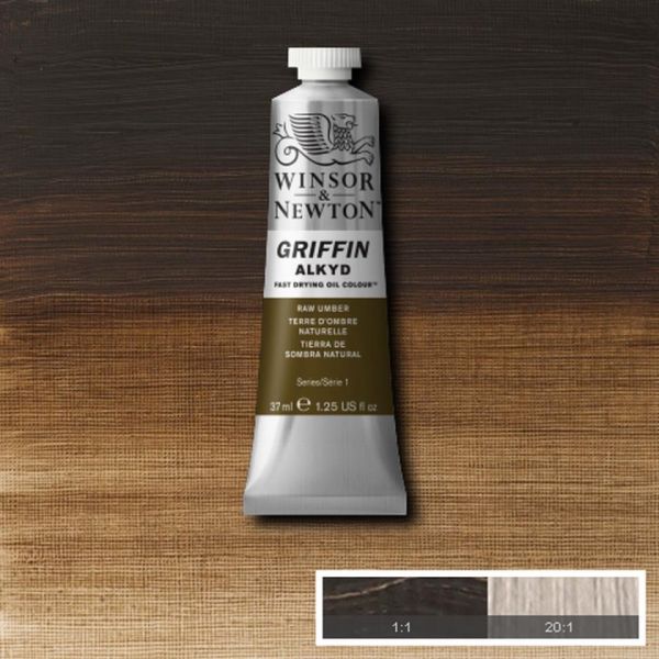 Winsor & Newton Griffin Alkyd Fast Drying Oil Paint Raw Umber S1 37ml