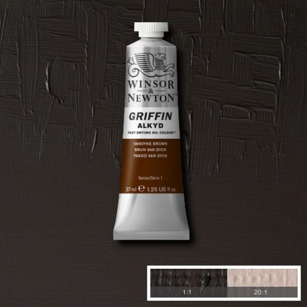 Winsor & Newton Griffin Alkyd Fast Drying Oil Paint Vandyke Brown S1 37ml
