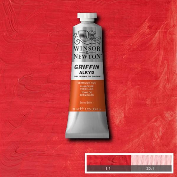 Winsor & Newton Griffin Alkyd Fast Drying Oil Paint Vermilion Hue S1 37ml