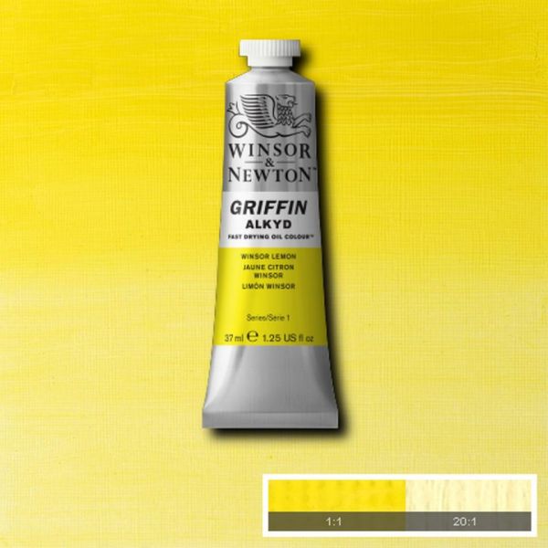 Winsor & Newton Griffin Alkyd Fast Drying Oil Paint Winsor Lemon S1 37ml