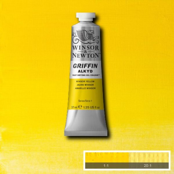 Winsor & Newton Griffin Alkyd Fast Drying Oil Paint Winsor Yellow S1 37ml