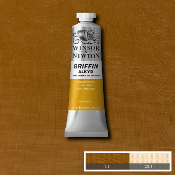 Winsor & Newton Griffin Alkyd Fast Drying Oil Paint Yellow Ochre S1 37ml