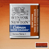 Winsor & Newton Cotman Watercolour Paint Burnt Sienna 1/2 Pan