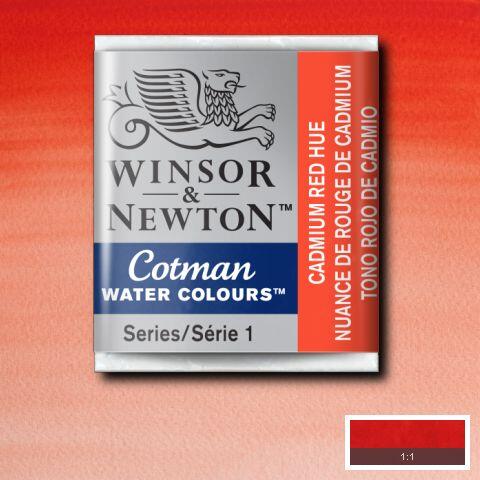 Winsor & Newton Cotman Watercolour Paint Cadmium Red Hue 1/2 Pan