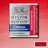 Winsor & Newton Cotman Watercolour Paint Cadmium Red Deep Hue 1/2 Pan