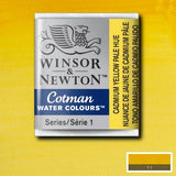 Winsor & Newton Cotman Watercolour Paint Cadmium Yellow Pale Hue 1/2 Pan