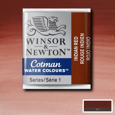 Winsor & Newton Cotman Watercolour Paint Indian Red 1/2 Pan