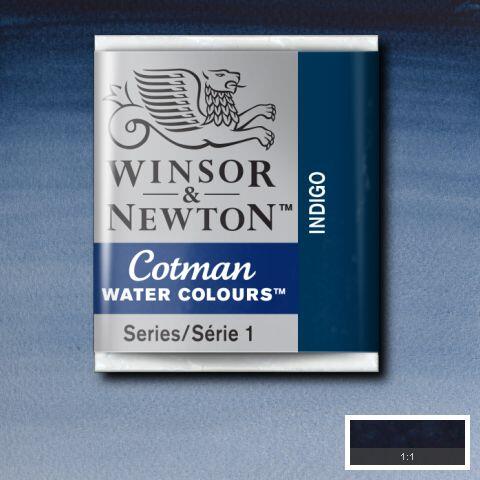 Winsor & Newton Cotman Watercolour Paint Indigo 1/2 Pan