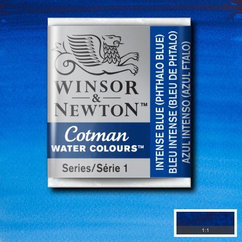 Winsor & Newton Cotman Watercolour Paint Intense Blue 1/2 Pan