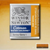 Winsor & Newton Cotman Watercolour Paint Raw Sienna 1/2 Pan