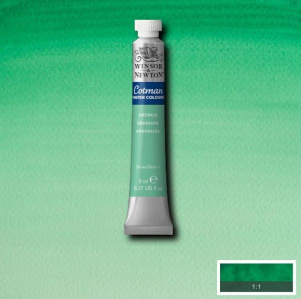 Winsor & Newton Cotman Watercolour Paint Emerald 8ml