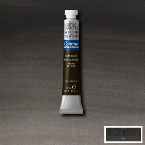 Winsor & Newton Cotman Watercolour Paint Lamp Black