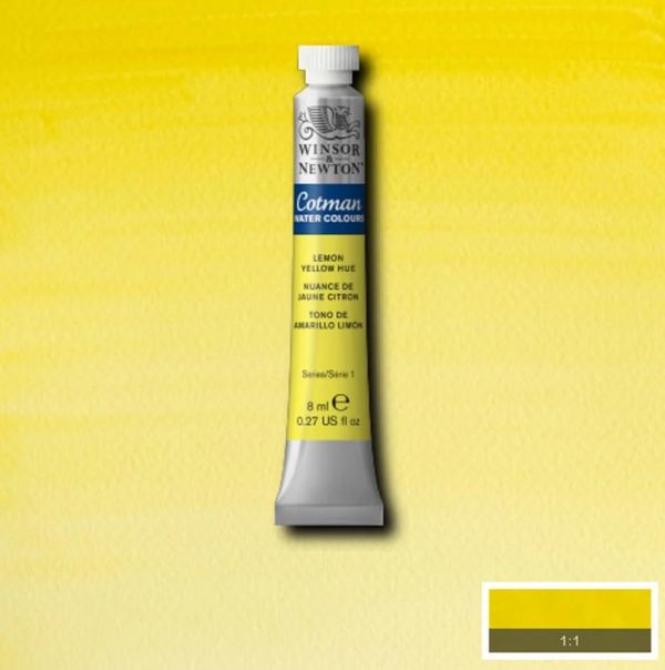 Winsor & Newton Cotman Watercolour Paint Lemon Yellow Hue 8ml
