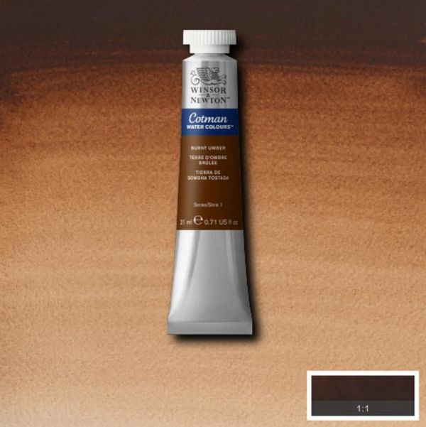 Winsor & Newton Cotman Watercolour Paint Burnt Umber