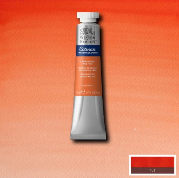 Winsor & Newton Cotman Watercolour Paint Cadmium Red Pale Hue 21ml