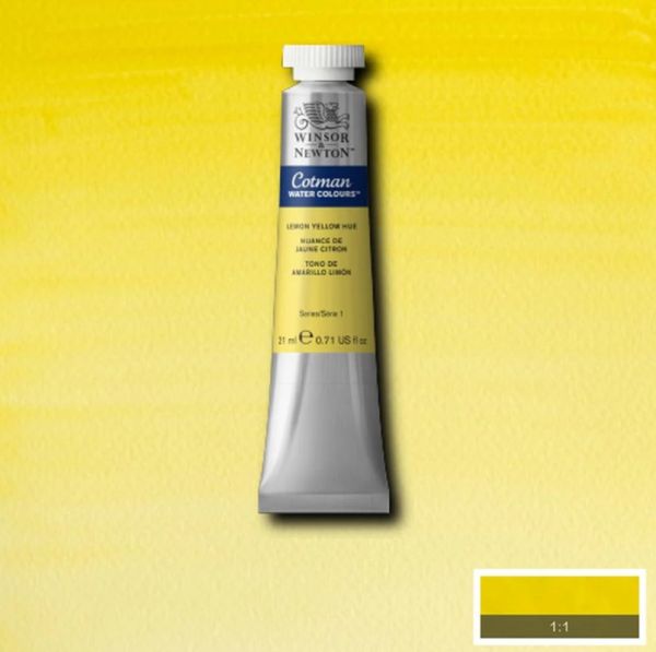 Winsor & Newton Cotman Watercolour Paint Lemon Yellow Hue 21ml