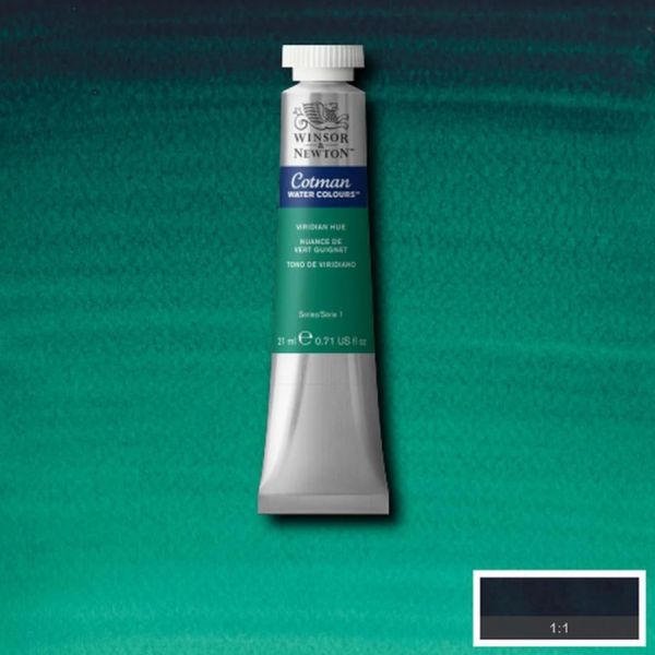 Winsor & Newton Cotman Watercolour Paint Viridian Hue 21ml