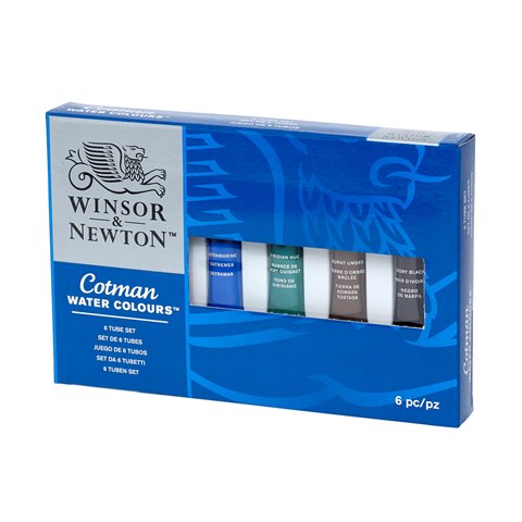 Winsor & Newton Cotman Watercolour Paint 8ml Tube Set 6 SET