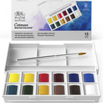 Winsor & Newton Cotman Watercolour Paint Sketchers 1/2 Pan Pocket Set 12 SET