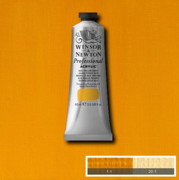 Winsor & Newton Professional Acrylic Paint Azo Yellow Deep 60ml