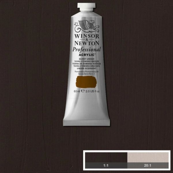Winsor & Newton Professional Acrylic Paint Burnt Umber 60ml