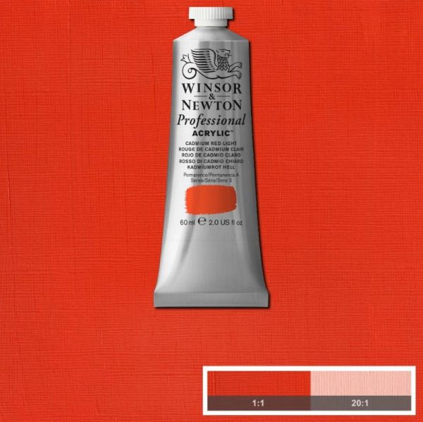 Winsor & Newton Professional Acrylic Paint Cadmium Red Light 60ml