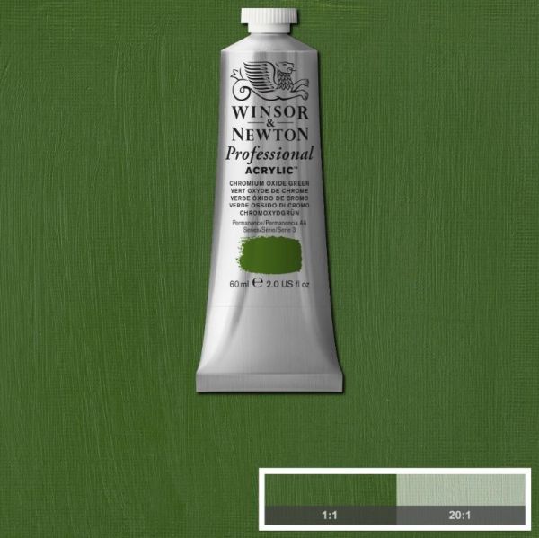 Winsor & Newton Professional Acrylic Paint Chrome Green 60ml