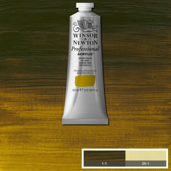 Winsor & Newton Professional Acrylic Paint Green Gold 60ml
