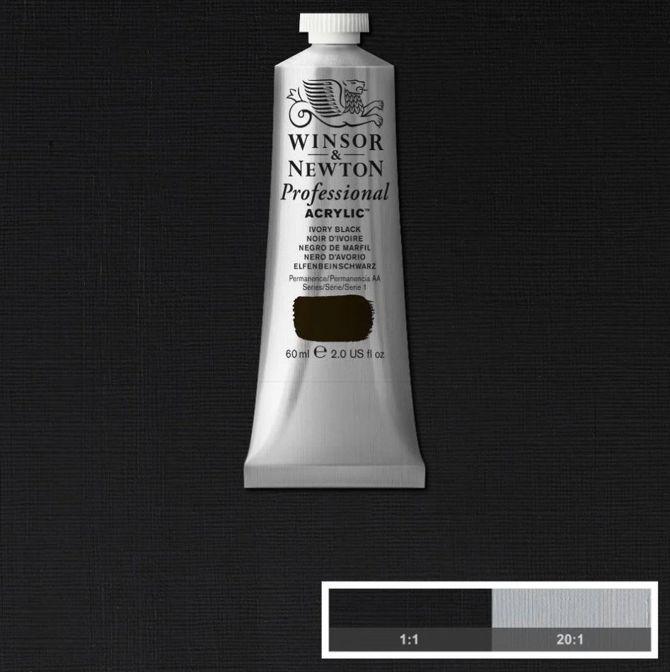 Winsor & Newton Professional Acrylic Paint Ivory Black