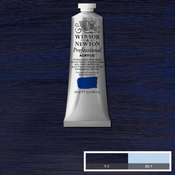 Winsor & Newton Professional Acrylic Paint Phthalo Blue Red