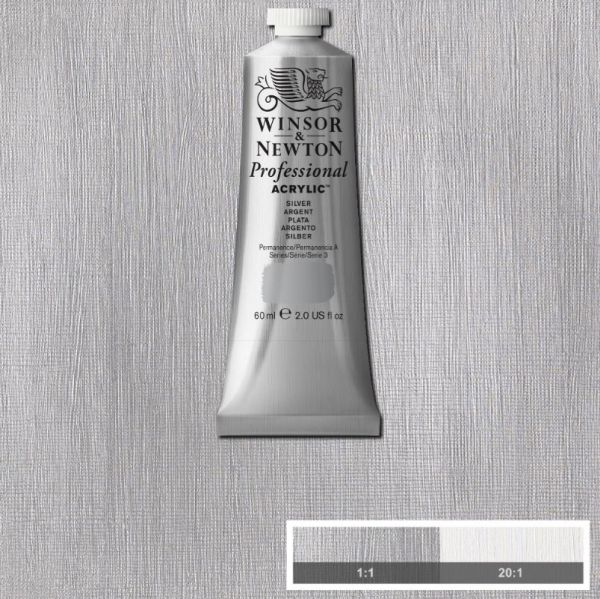 Winsor & Newton Professional Acrylic Paint Silver 60ml