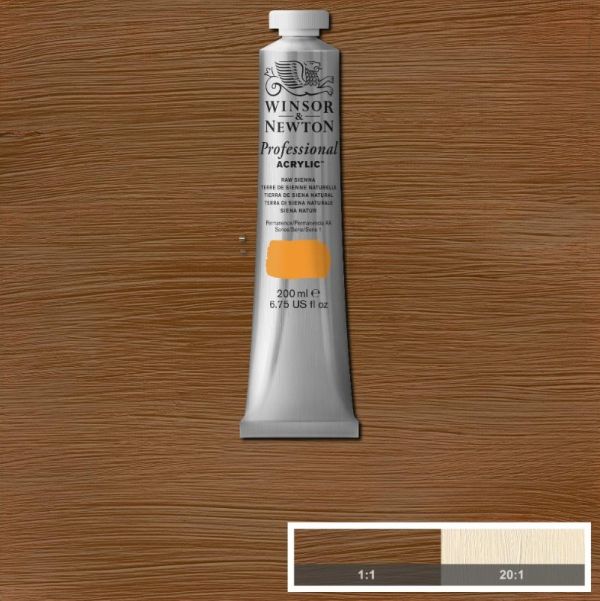 Winsor & Newton Professional Acrylic Paint S1 Raw Sienna 200ml