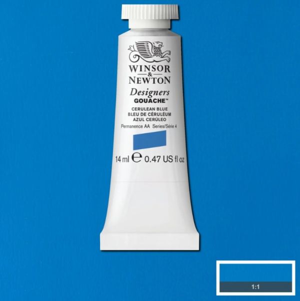 Winsor & Newton Designer Gouache Paint S4 Cerulean Blue 14ml