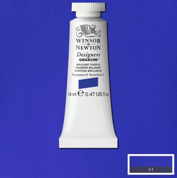 Winsor & Newton Designer Gouache Paint S2 Brilliant Purple 14ml