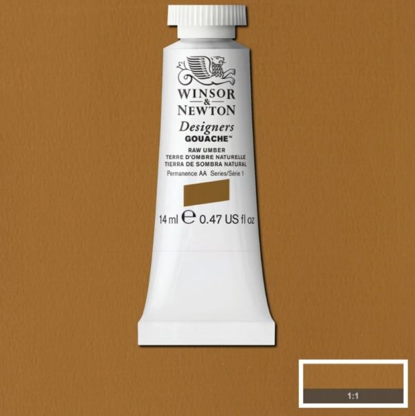 Winsor & Newton Designer Gouache Paint S1 Raw Umber 14ml
