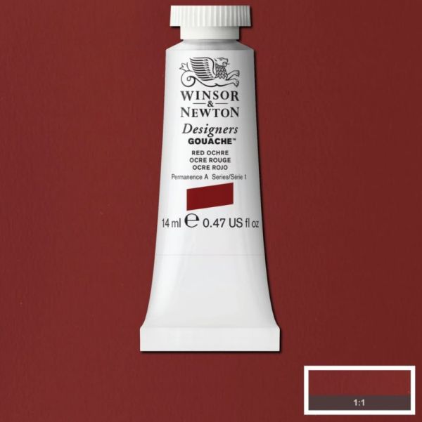 Winsor & Newton Designer Gouache Paint S1 Red Ochre 14ml