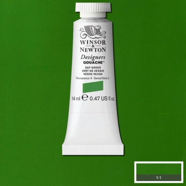 Winsor & Newton Designer Gouache Paint S2 Sap Green 14ml